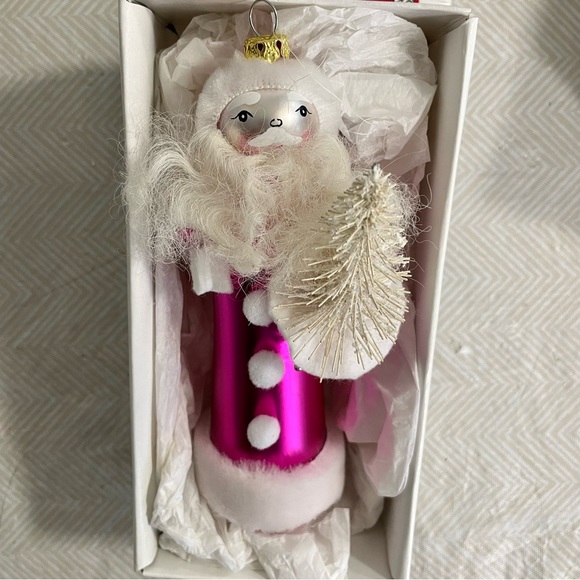 Department 56 Beaux Arts Santa Claus with Tree Glass Ornament Vintage Collectors - Picture 6 of 7